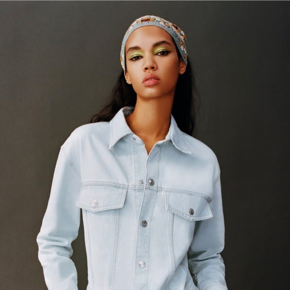 ZARA NWT Denim Dress - Picture 5 of 13